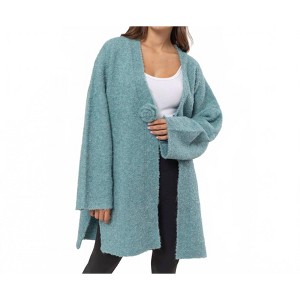 Women's Front Rosette Long Sweater Cardigan - HYFVE - 1 of 4