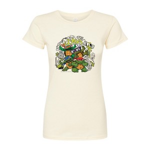 Women's - Teenage Mutant Ninja Turtles Mutant Mayhem - Mm Sketchy Fitted Graphic T-Shirt - 1 of 2