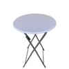 VisioGear 2PCS Folding Bar Table with Detachable Legs, Folding Table for Living Room, White, 19.69"*19.29"*43.7" - 2 of 4