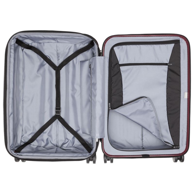 DELSEY Paris Titanium Expandable Upright Hardside Medium Checked Spinner Suitcase, 4 of 8