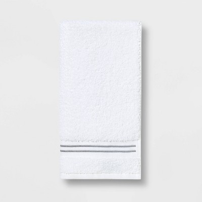 Spa Hand Towel Light Gray Stripe - Threshold Signature™