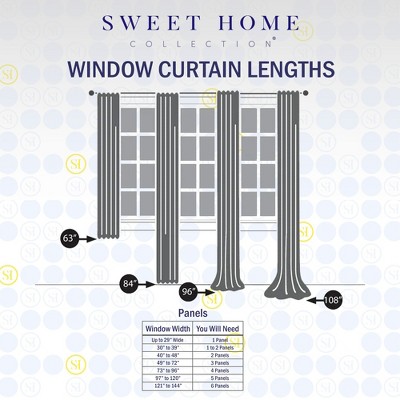 White Sheer Polyester Ruffled Window Curtain Panel 63" x 50"
