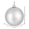 Vickerman Silver Ball Ornament - 2 of 4