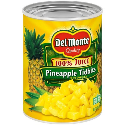 Del Monte Pineapple Tidbits in 100% Juice 20oz