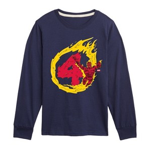 Boys' - Marvel - Fantastic Four Human Torch 4 Long Sleeve Graphic T-Shirt - 1 of 3