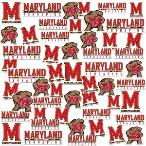University of Maryland Secondary Logo 50ct Vinyl Large Deluxe Stickers Variety Pack - 1 of 4