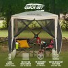 CLAM Quick-Set Traveler 6 x 6 Ft Portable Outdoor 4 Sided Canopy Shelter, Tan - 3 of 4