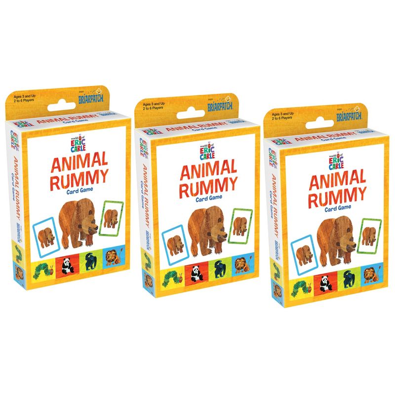 Briarpatch The World of Eric Carle Animal Rummy Card Game, Pack of 3, 1 of 5