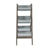 Maliang Foldable Reed Galvanized and Wood Ladder Planter 14.2" x 7.5" x 70.9" - 2 of 4