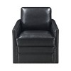 30" Rocha Accent Chair Black Leather Aire: 180-Degree Swivel - Acme Furniture - 3 of 4