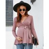 LXT- Maternity Shirts Maternity Tops Pregnancy Tunic Top - 2 of 4