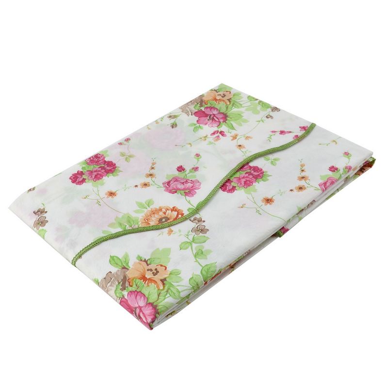 70" Dia Round Vinyl Water Oil Resistant Printed Tablecloths Pink Rose - PiccoCasa, 2 of 5