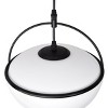 PAKOKULA 60-Watt 1-Light Black Modern Globe Shaped Hanging Pendant Light with Milky Frosted Glass Shade - 3 of 4