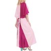LA LEELA Women's House Daily Routine Evening Wear Vacation Casual Dailywear Holiday Loungewear Relaxed Fit Caftan Maxi Night Shirts 3X-4X Pink, Solid - 3 of 4