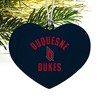 Duquesne University Dukes Logo Heart Love Wood Christmas Tree Holiday Ornament - 2 of 3