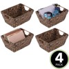 mDesign Woven Hyacinth Nesting Kitchen Storage Basket Bins, 4 Pack - image 2 of 4