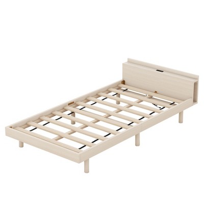 NicBex Twin Size Platform Bed Frame with Built-in USB Ports for Adults/Boys/Girls