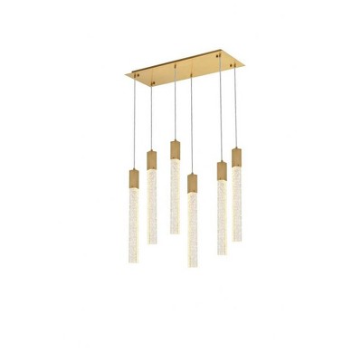 Elegant Lighting Weston 6 - Light Pendant in  Satin Gold