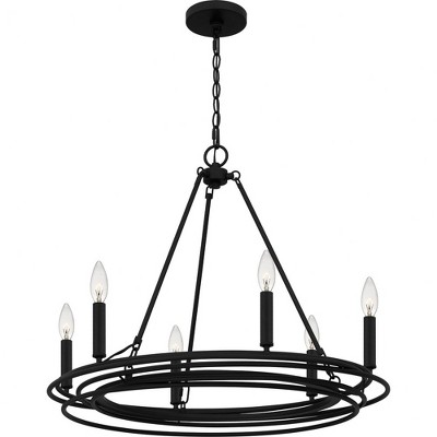 Quoizel Lighting Calliope 6 - Light Chandelier in  Matte Black