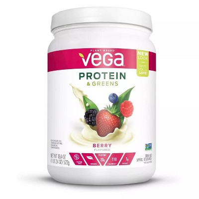 Vega Protein & Greens Vegan Protein Powder - Berry - 18.4oz