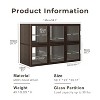 ATJafurn Dual-Sided Glass Display Cabinet, Curio Cabinet for Collectibles, Glass Decor Case with Adjustable Shelves for Showcase Living Room - 4 of 4