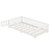 CAVINAS Twin Size Wood Montessori Bed,Modern Floor Bed with Safety Guardrails and Door,Toddler Bed for Bedroom - 4 of 4