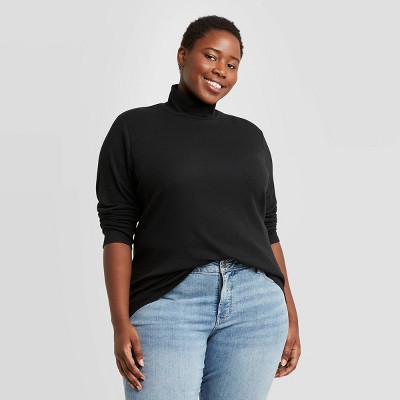 women's plus size turtleneck tops