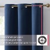 HLC.ME Laurance Complete Blackout Thermal Insulated Grommet Top Panels Window Curtains Drapes for Bedroom, Set of 2 - 2 of 4