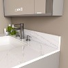 KTMBDW 43/37/31'' Rectangular Bathroom Sink with Marble Vanity Top, Predrilled Centerset and 4-Inch Backsplash, Stain-Resistant, Easy-To-Clean- White - 4 of 4