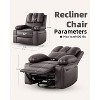 Leather Recliner Chair, Manual Recliner w/Comfortable Arms and Cup Holders for Living Room CF8011 - Cognac, Medium - 2 of 4