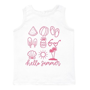The Juniper Shop Hello Summer Chart Toddler Tank - 1 of 4