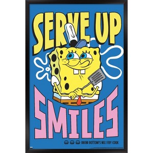 Trends International Nickelodeon Spongebob - Serve Up Smiles Framed Wall Poster Prints - 1 of 4