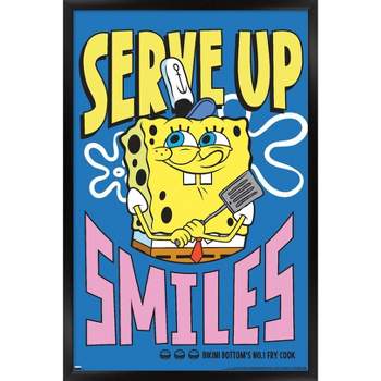 Trends International Nickelodeon Spongebob - Serve Up Smiles Framed Wall Poster Prints
