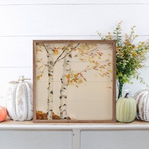 Kendrick Home Two Fall Birch Trees Wall Art - 1 of 4