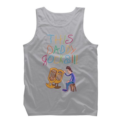 Men's Design By Humans Cute This Daddy Rocks The Baby By walrusindsutries Tank Top