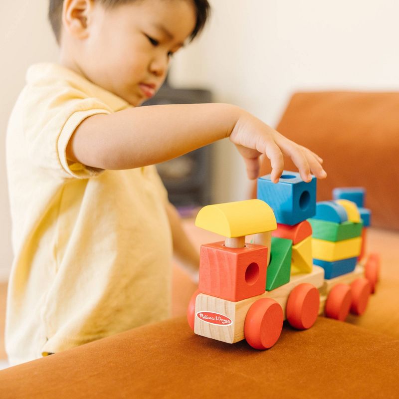 Melissa &#38; Doug Stacking Train - Classic Wooden Toddler Toy (18pc), 6 of 15