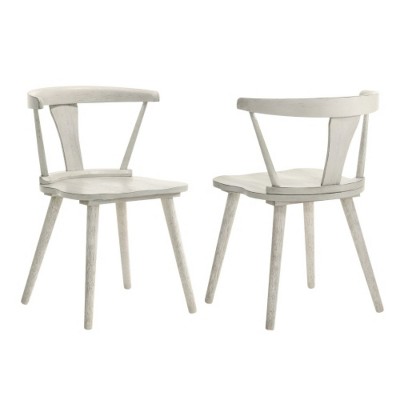 2 Pieces Set Dining Side Chair Rustic Modern Farmhouse Design Retro Design Easy to Assembly