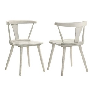 2 Pieces Set Dining Side Chair Rustic Modern Farmhouse Design Retro Design Easy to Assembly - 1 of 4