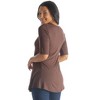 Womens Elbow Sleeve Swing Tunic Top - 24seven Comfort Apparel™ - 3 of 4