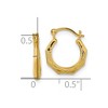 Black Bow Jewelry 12mm Children's Geometric Hinged Post Hoop Earrings in 14k Gold - 4 of 4