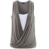 Women's Sleeveless Wrap Look Top - LASCANA - image 2 of 4