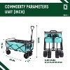 VYNXARIA 440lbs Collapsible Foldable Wagon Cart with strapping system,Beach Wagon Utility Cart Utility Wagon Grocery Cart£¬Blue - 3 of 4