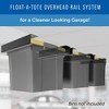 Maplefield Float-A-Tote Garage Overhead Storage Racks - 3 Pack (6 Rails) - Adjustable Ceiling Racks for Tote Bins - Supports 40 Lbs - 2 of 4