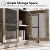 Farmhouse TV Stand, Industrial Entertainment Center with Double Mesh Doors and Storage Cabinet, Rustic TV for Living Room - 4 of 4