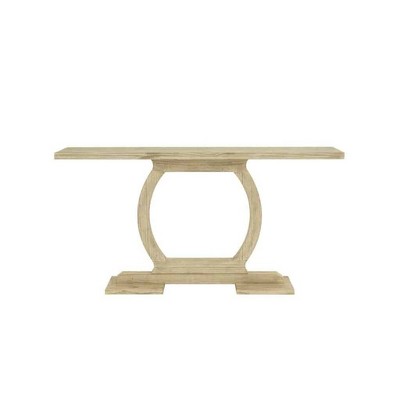 Barnwood Sandblast Pine Wood Rectangular Console Table
