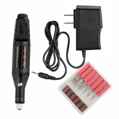 Zodaca Electric Nail File Drill Kit, Professional Manicure Pedicure Tool Set for Acrylic Gel Polish Salon Machine, Pen Shape