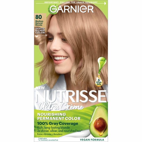 Verleiding september Nadruk Garnier Nutrisse Nourishing Color Creme 80 Medium Natural Blonde : Target