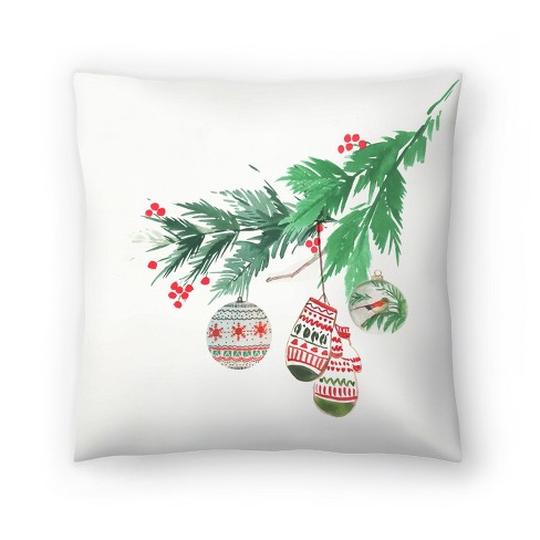 16.5x16.5 Indoor Christmas 'velvet Ornaments' Multi Square Throw Pillow  Cover - Pillow Perfect : Target