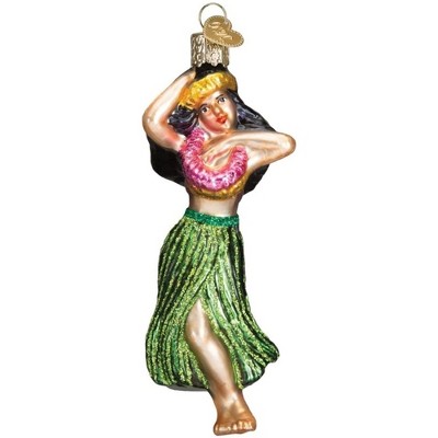 Old World Christmas Blown Glass Ornament for Christmas Tree, Hula Dancer