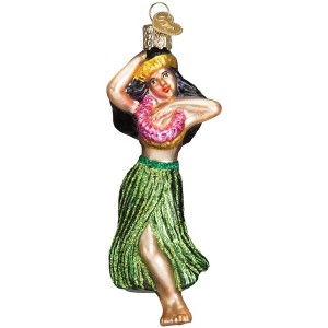 Old World Christmas Blown Glass Ornament for Christmas Tree, Hula Dancer - 1 of 4